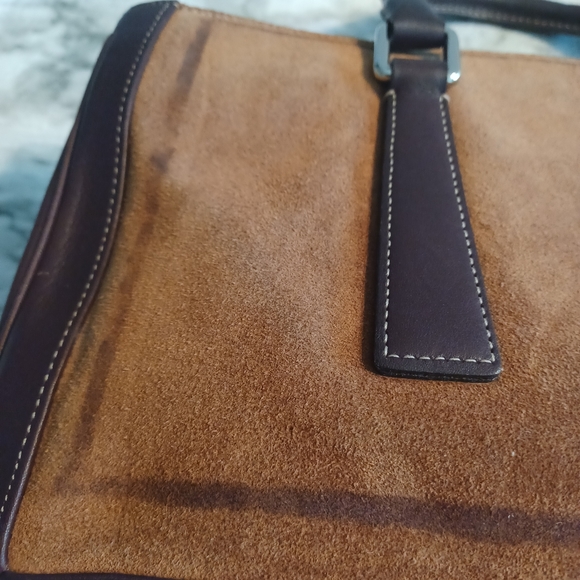 COACH LOP9423 VINTAGE "BONNIES LEGACY" SUEDE/LEATHER TOTE/SATCHEL BAG - Picture 7 of 14